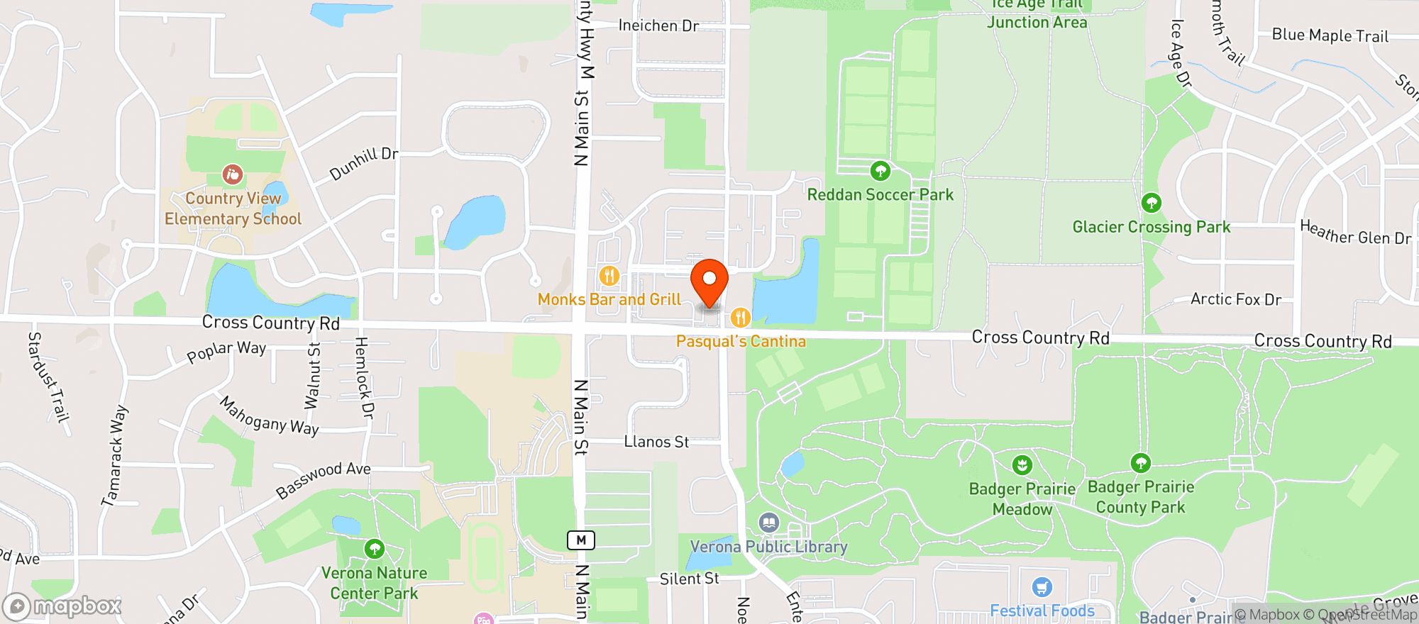 Map showing Draft House Bar