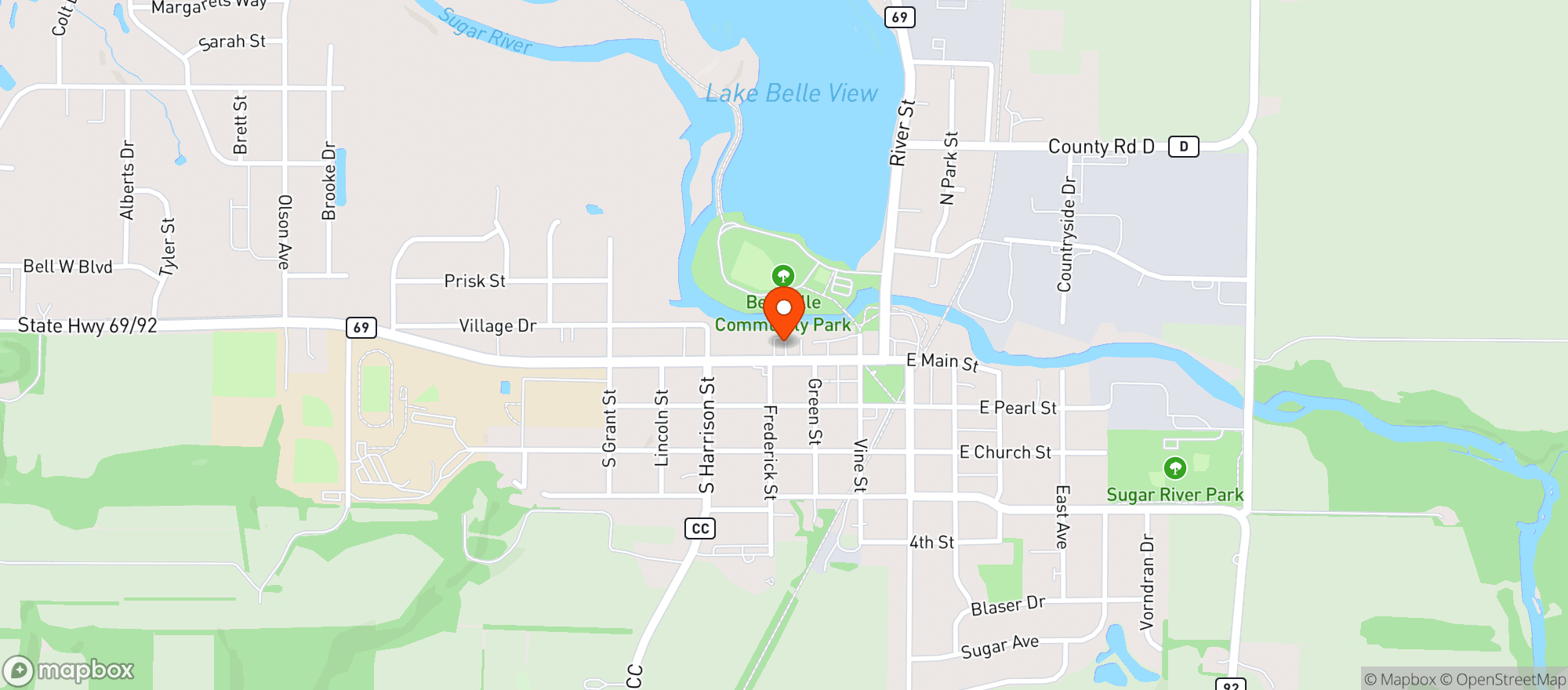 Map showing Jonny O's Pizzeria