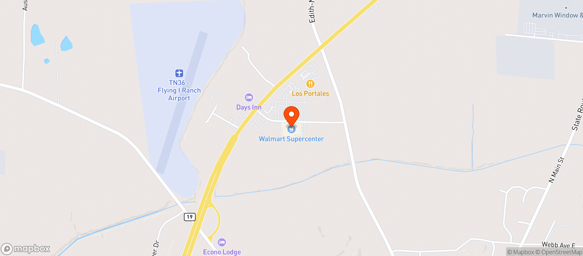 Map showing Walmart Supercenter