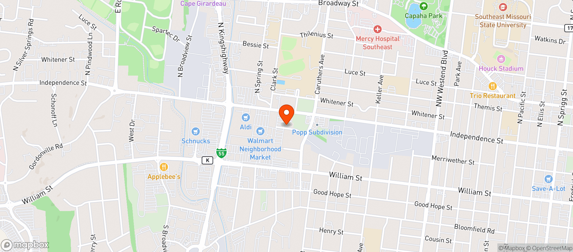 Map showing Liquor Warehouse