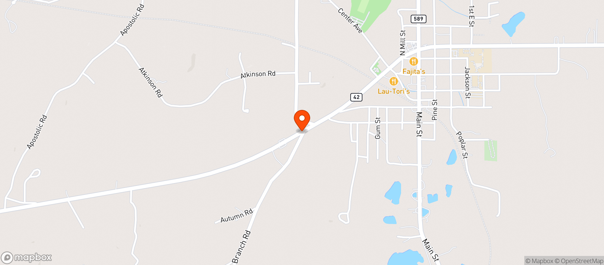 Map showing Ramey's