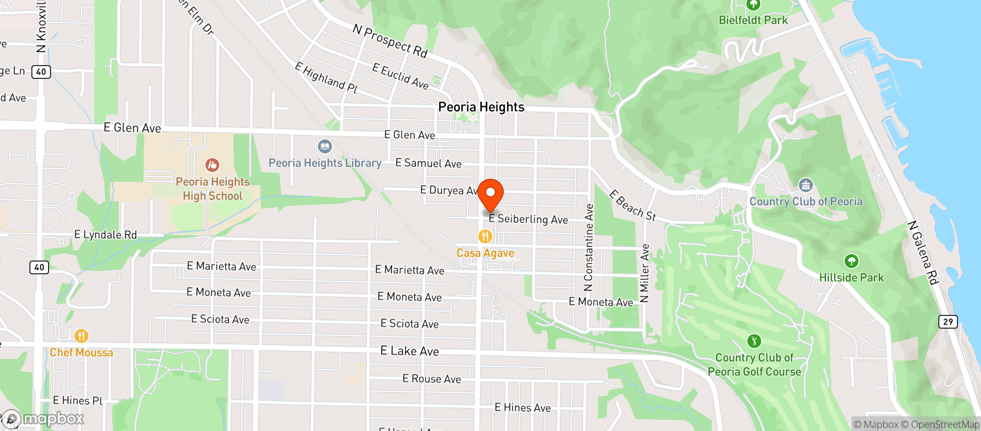 Map showing W E Sullivan S Irish Pub & Fare