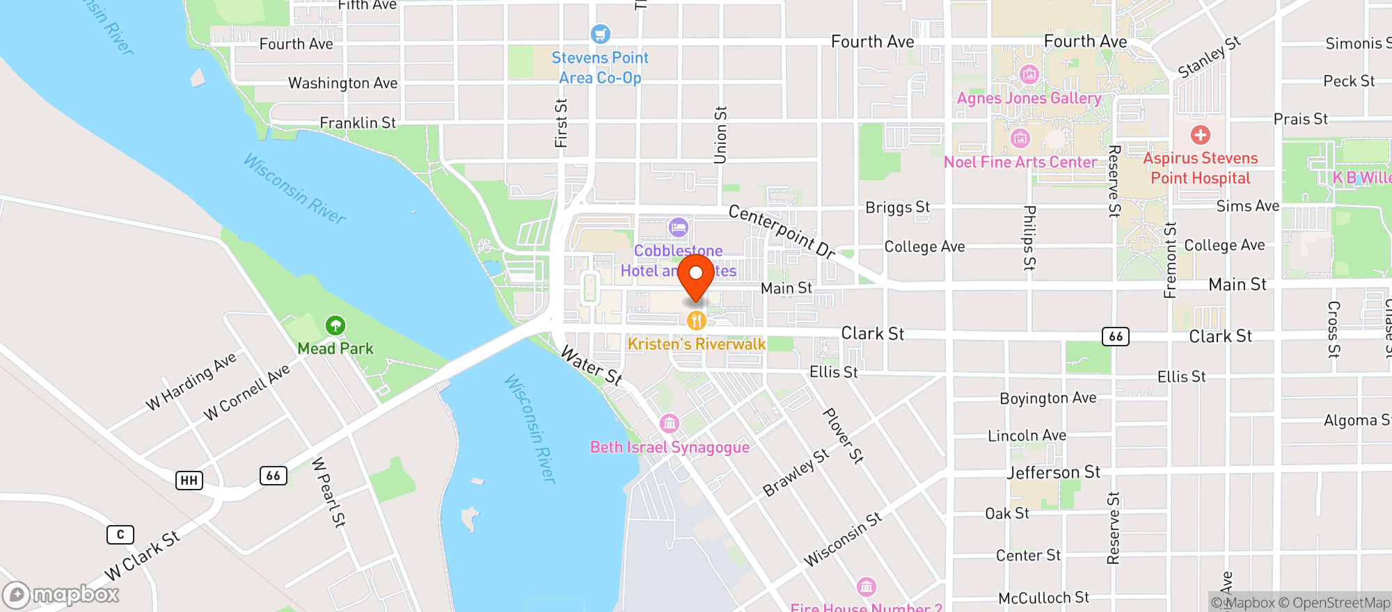 Map showing Arbuckles Eatery