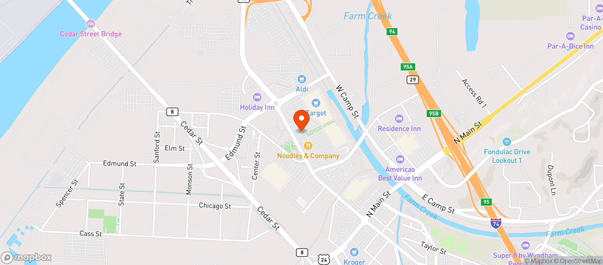 Map showing Gnc