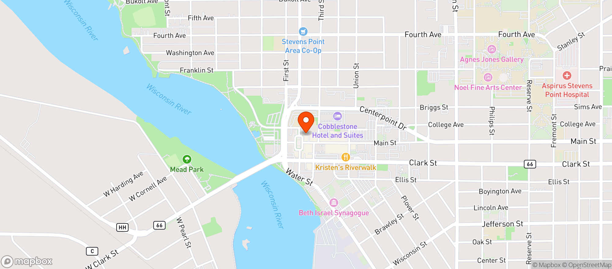 Map showing Sisters Corner Store