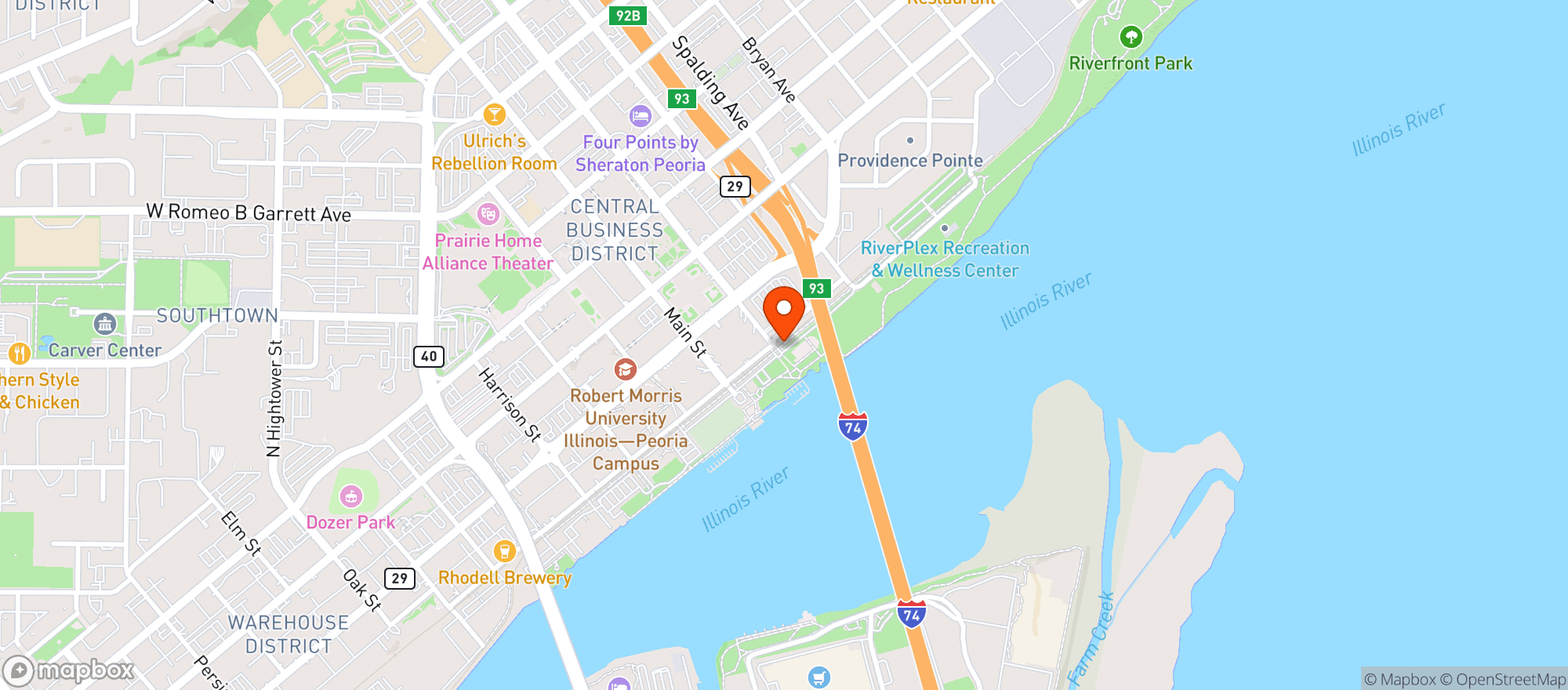 Map showing Gateway Building The
