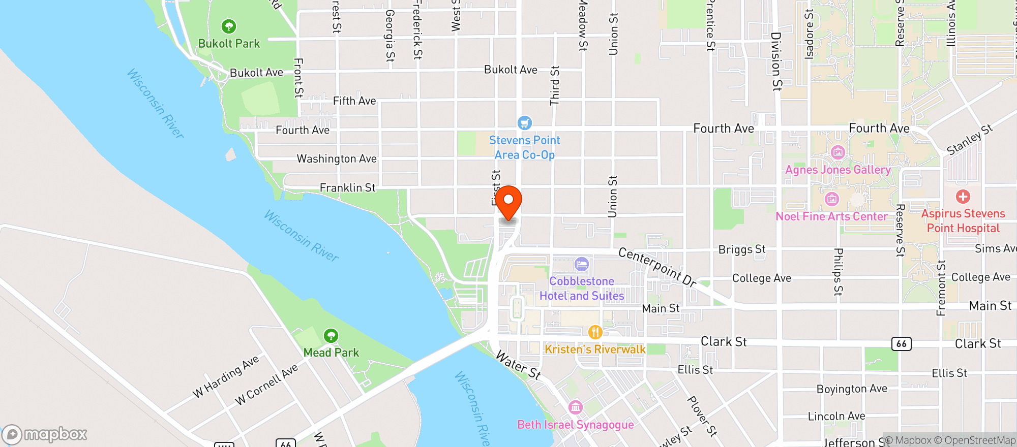 Map showing The Main Grain Bakery