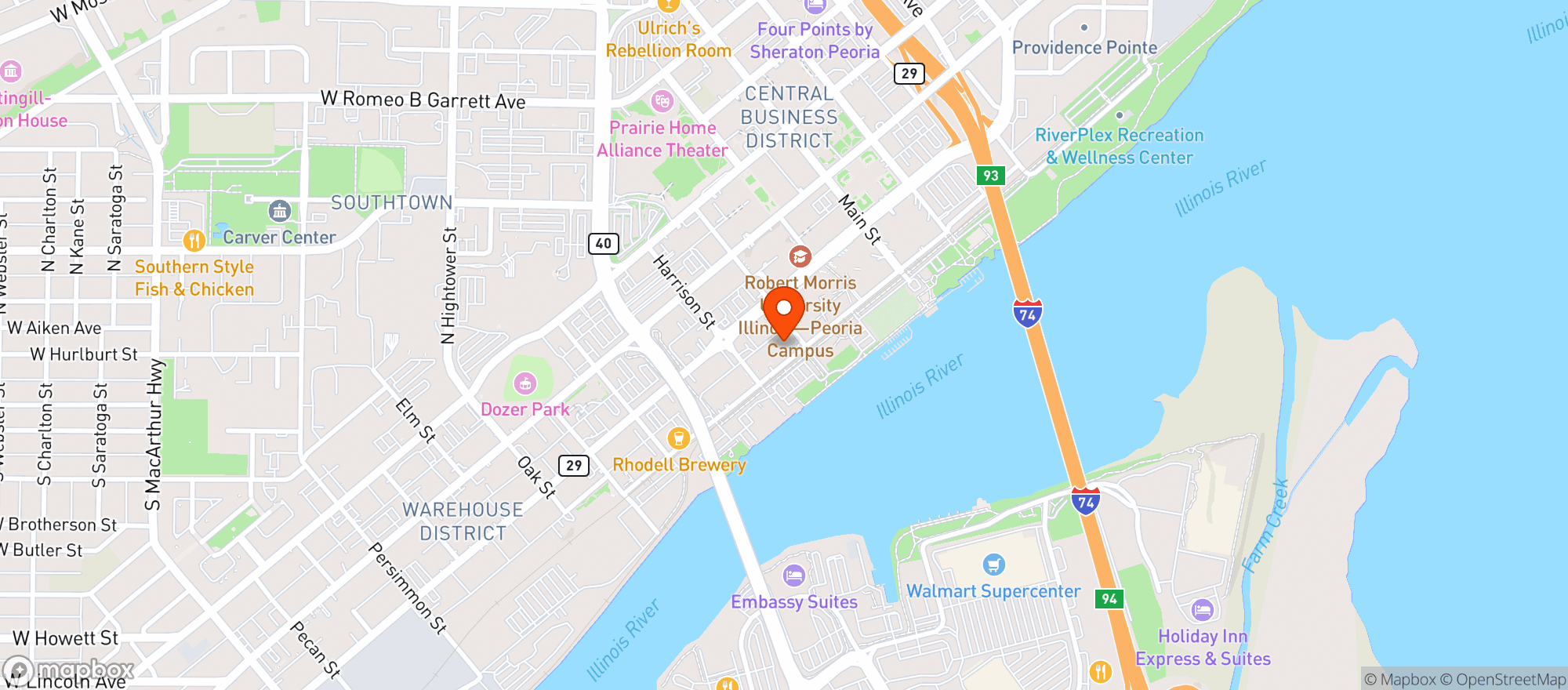 Map showing Rhythm Kitchen