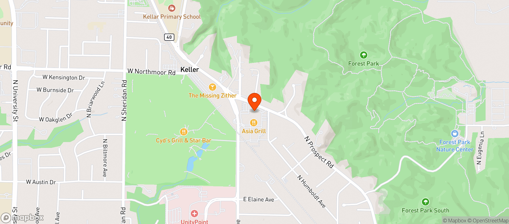 Map showing Junction City Pub