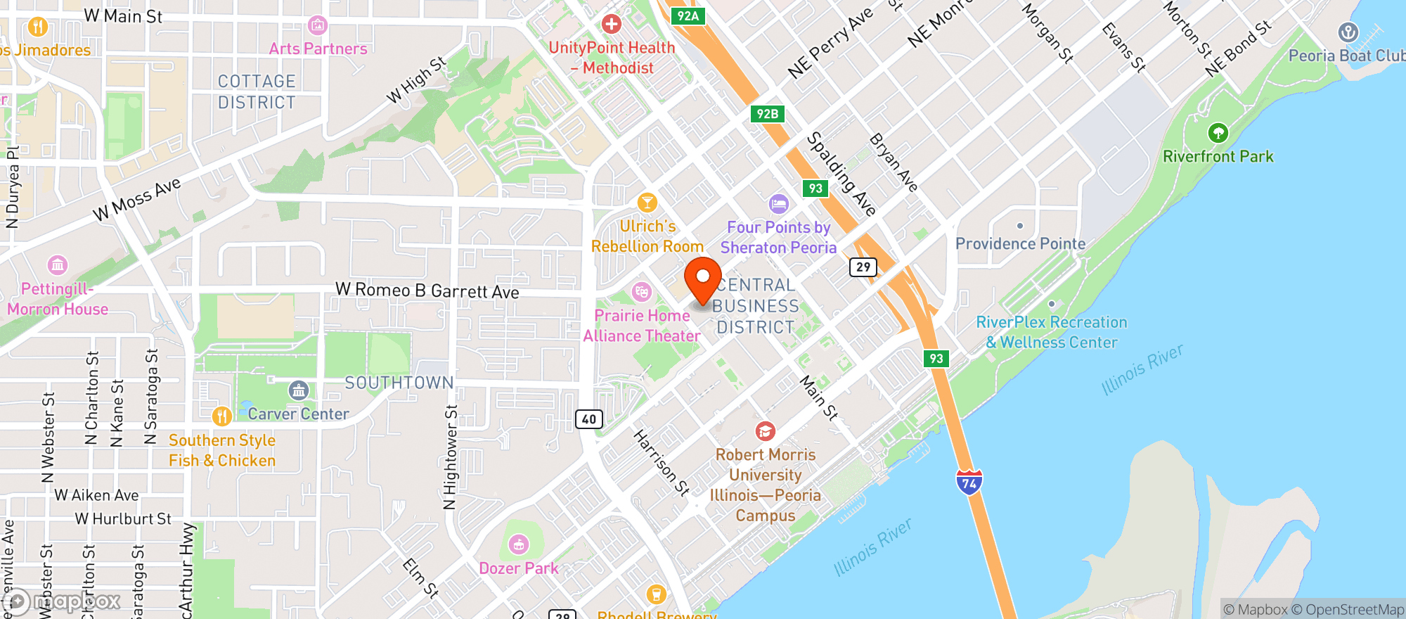 Map showing Kickback On Fulton