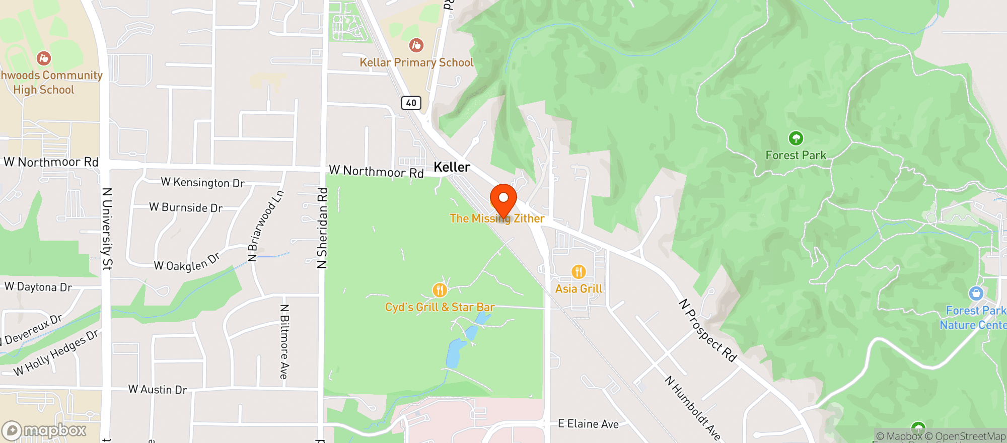 Map showing Missing Zither The