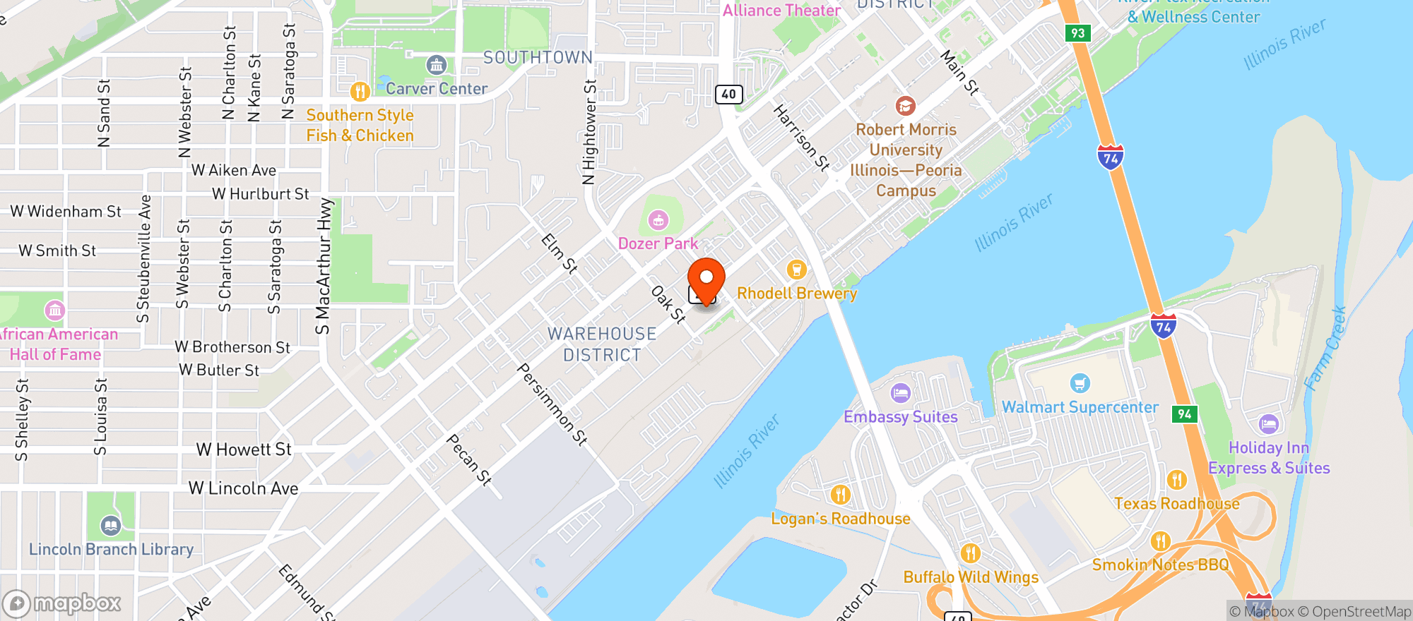Map showing Thyme Kitchen And Craft Beer