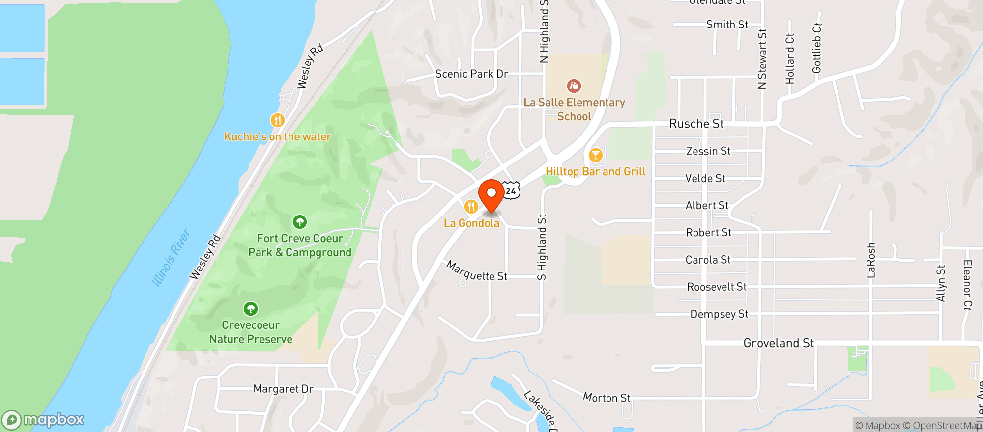 Map showing Misty Liquor