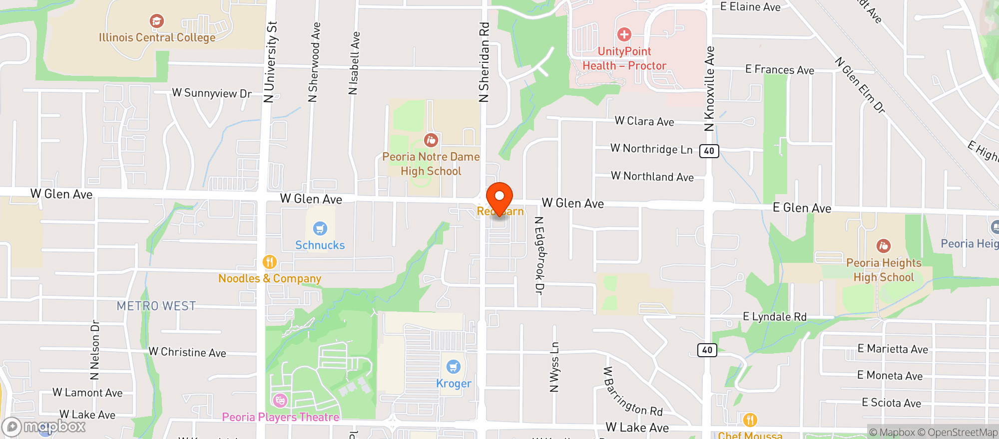 Map showing Walgreens
