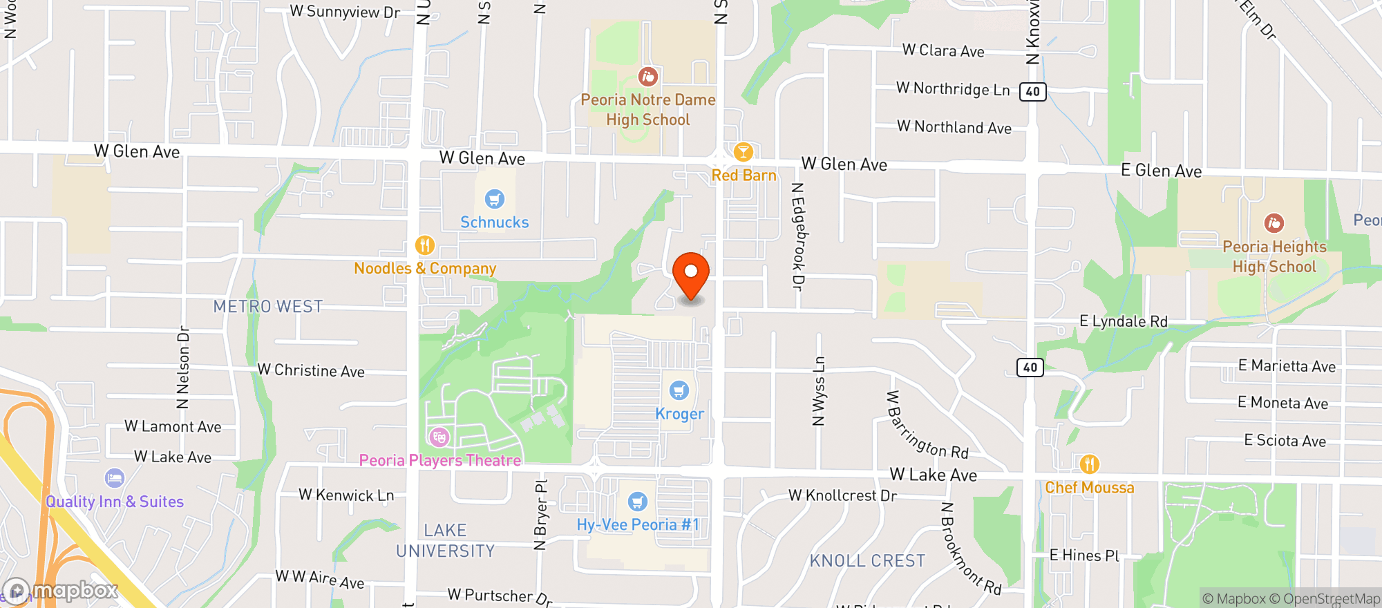 Map showing Rizzis Italian Restaurant