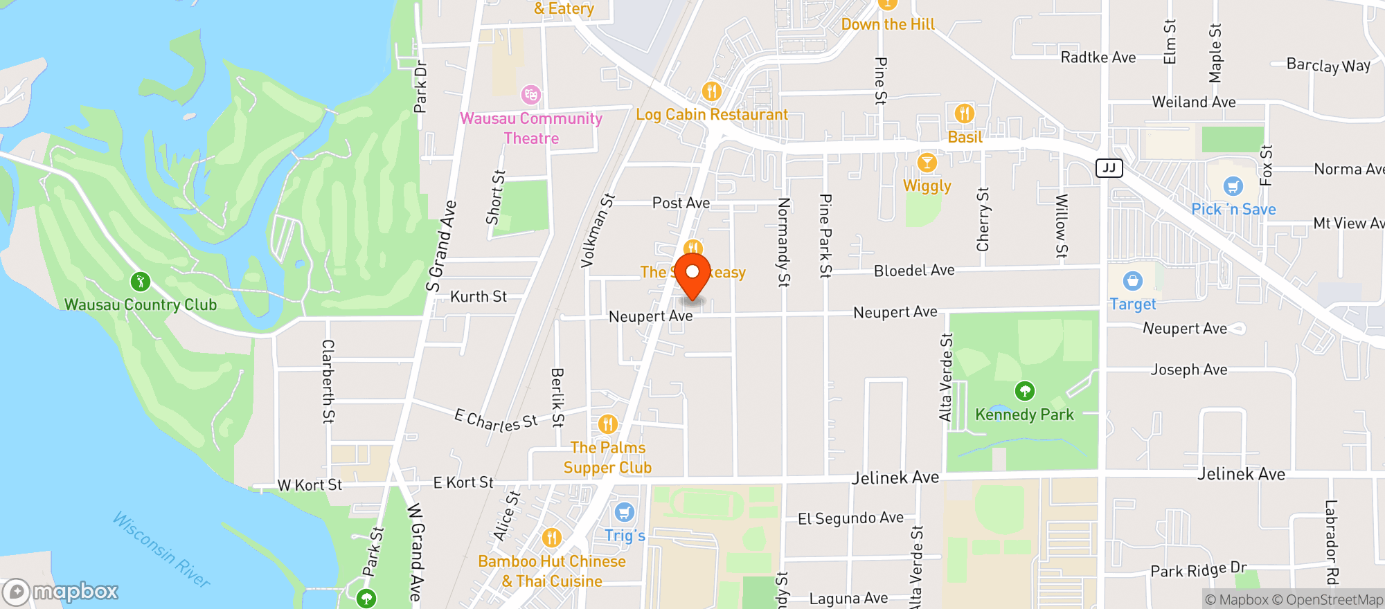 Map showing Kwik Trip #356-Hwy 51-Weston