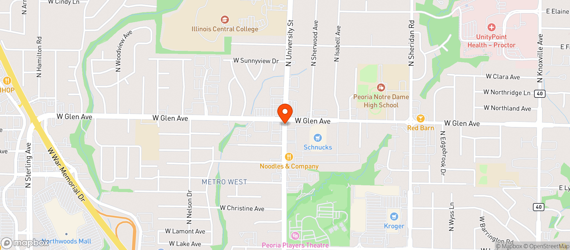 Map showing Schnucks