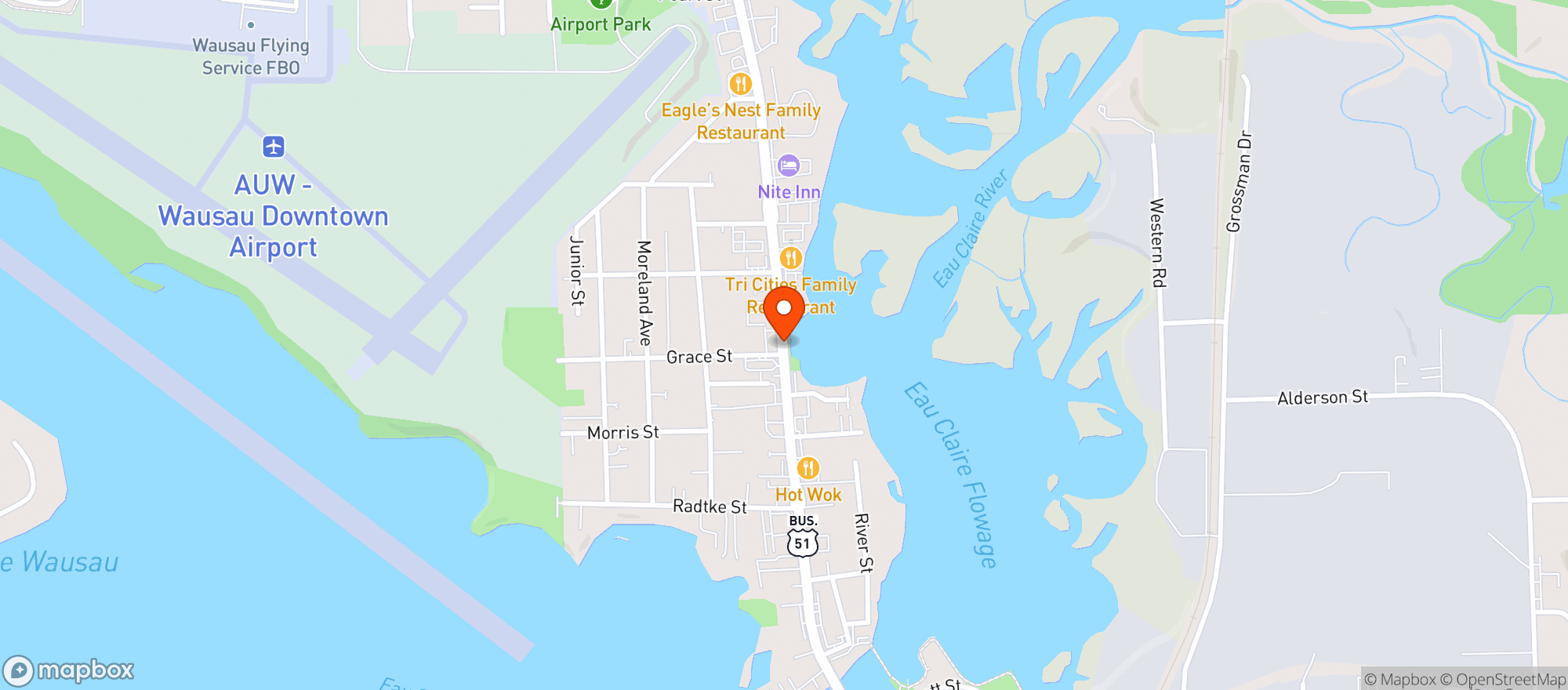 Map showing The Office Bar