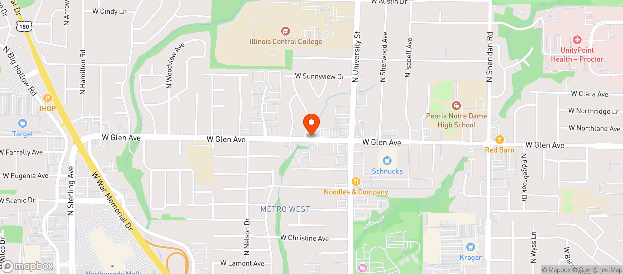 Map showing Friar Tuck Beverage