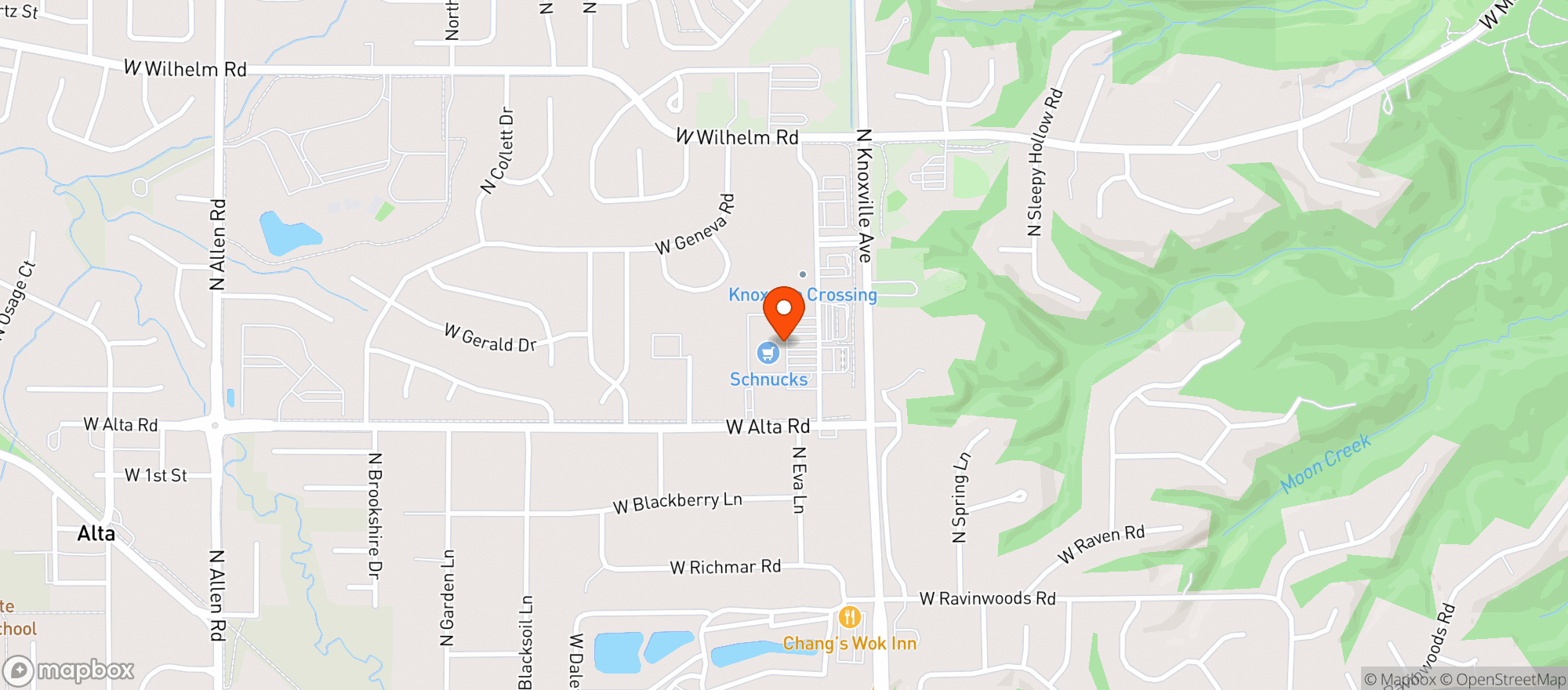 Map showing SCHNUCKS