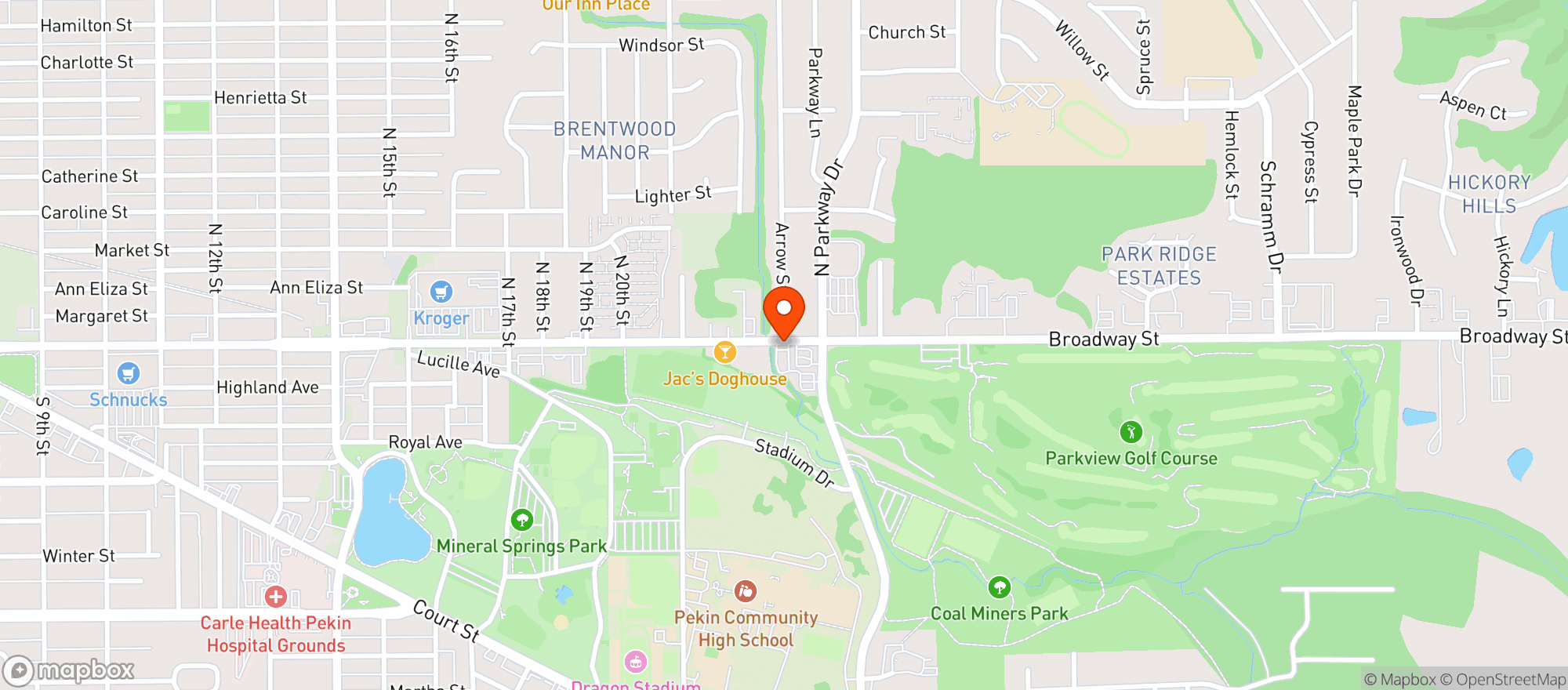 Map showing BROADWAY LIQUORS