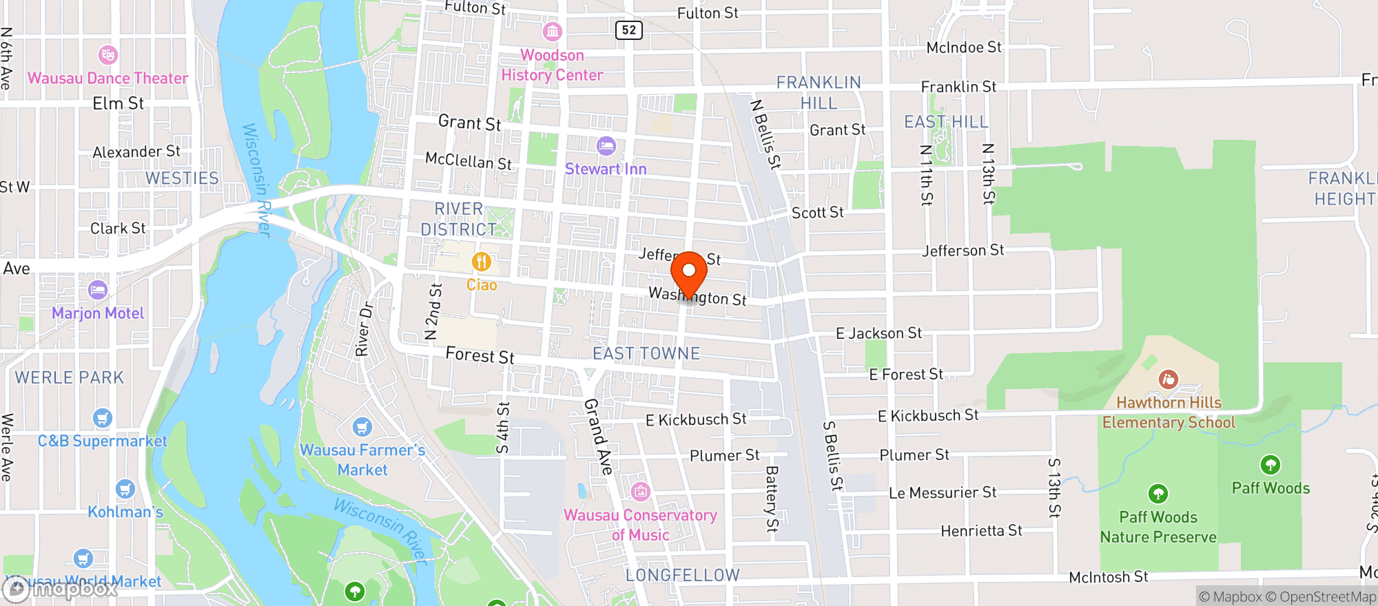 Map showing Cop Shoppe Pub