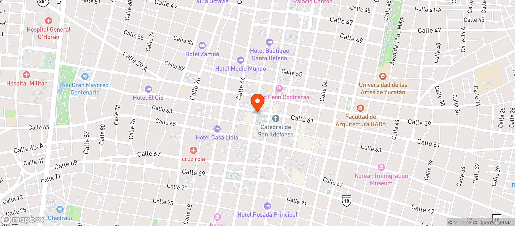 Map showing 7- Eleven