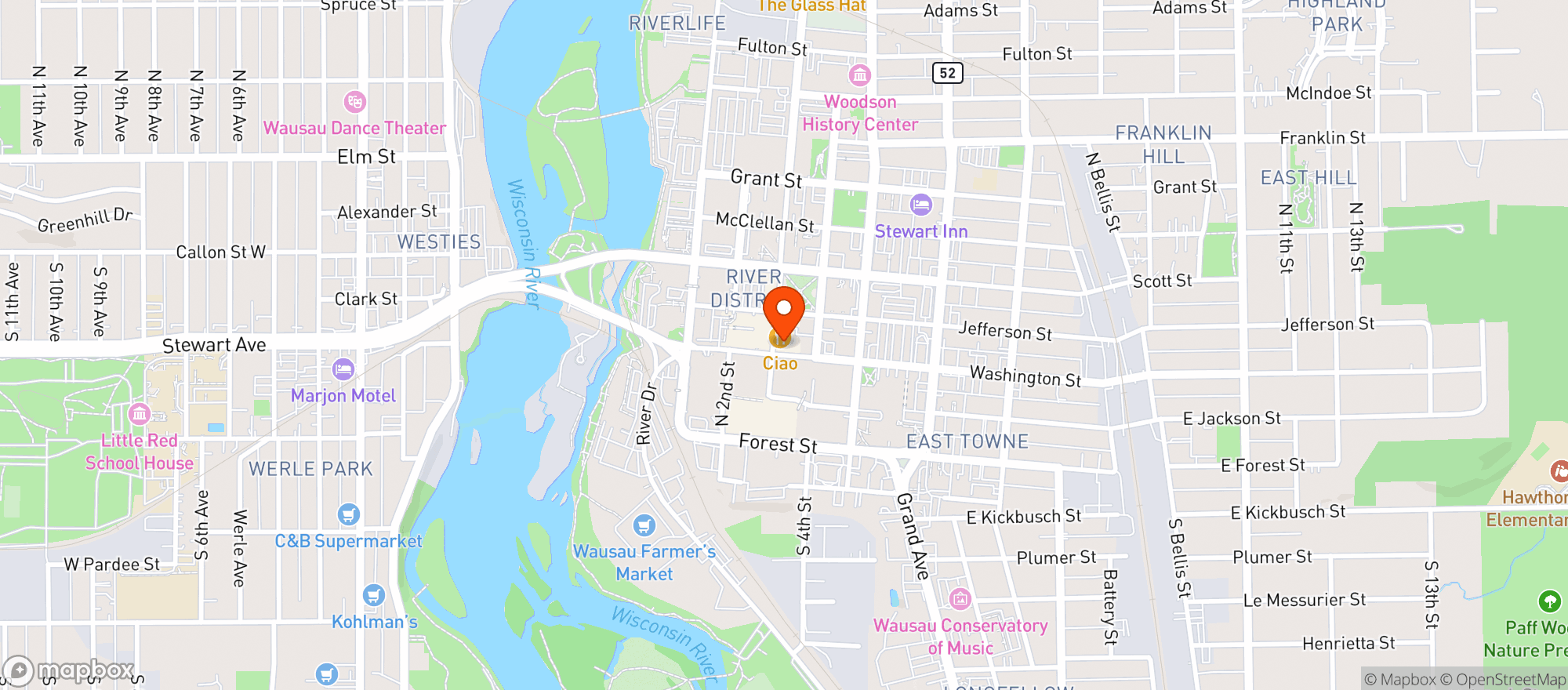 Map showing Forward Beverage Co. LLC