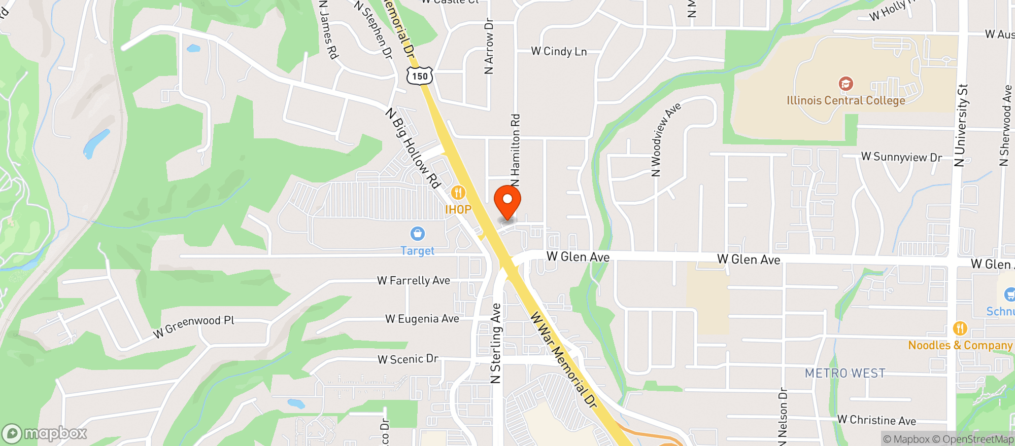 Map showing Circle K
