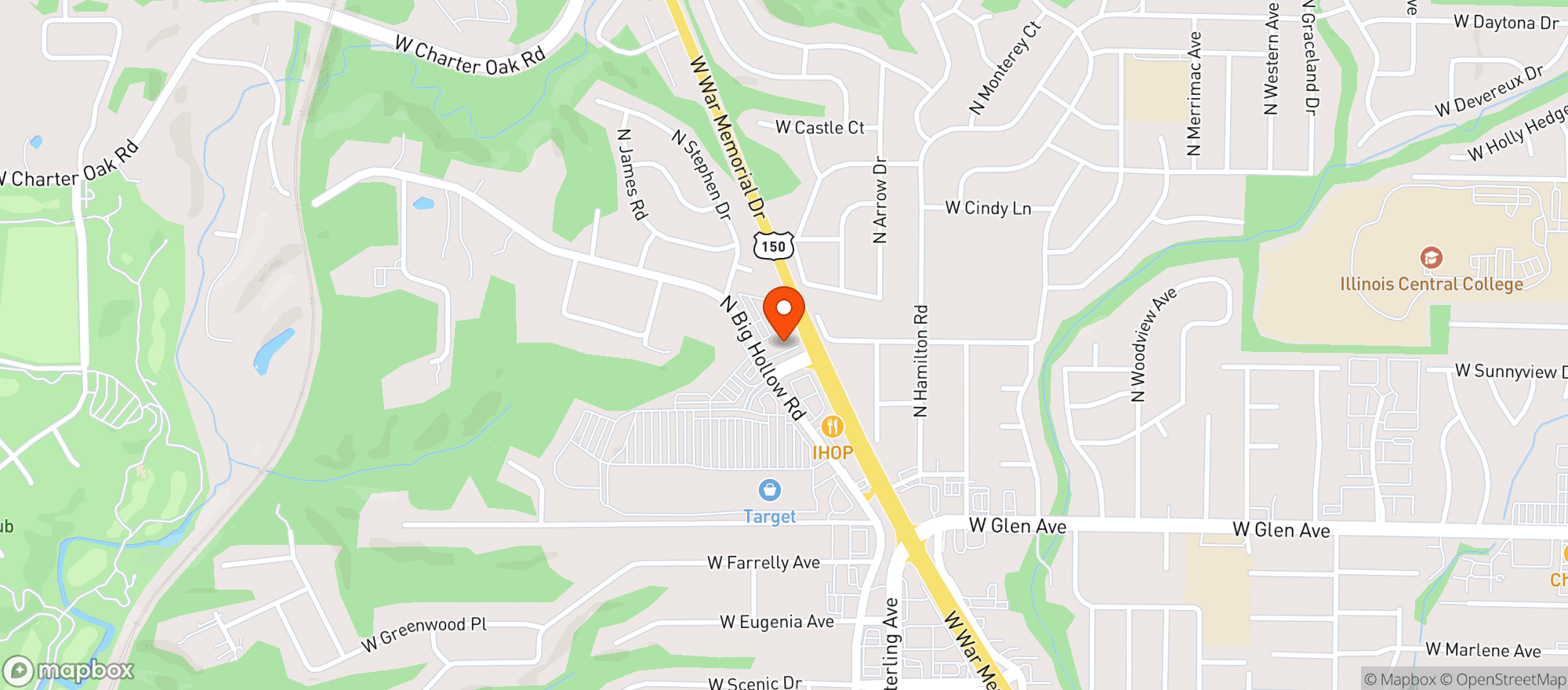 Map showing Vitamin Shoppe - Peoria