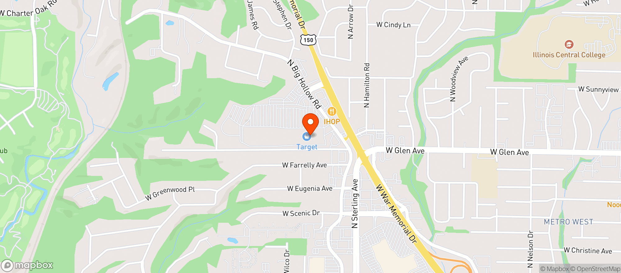Map showing Target - Peoria