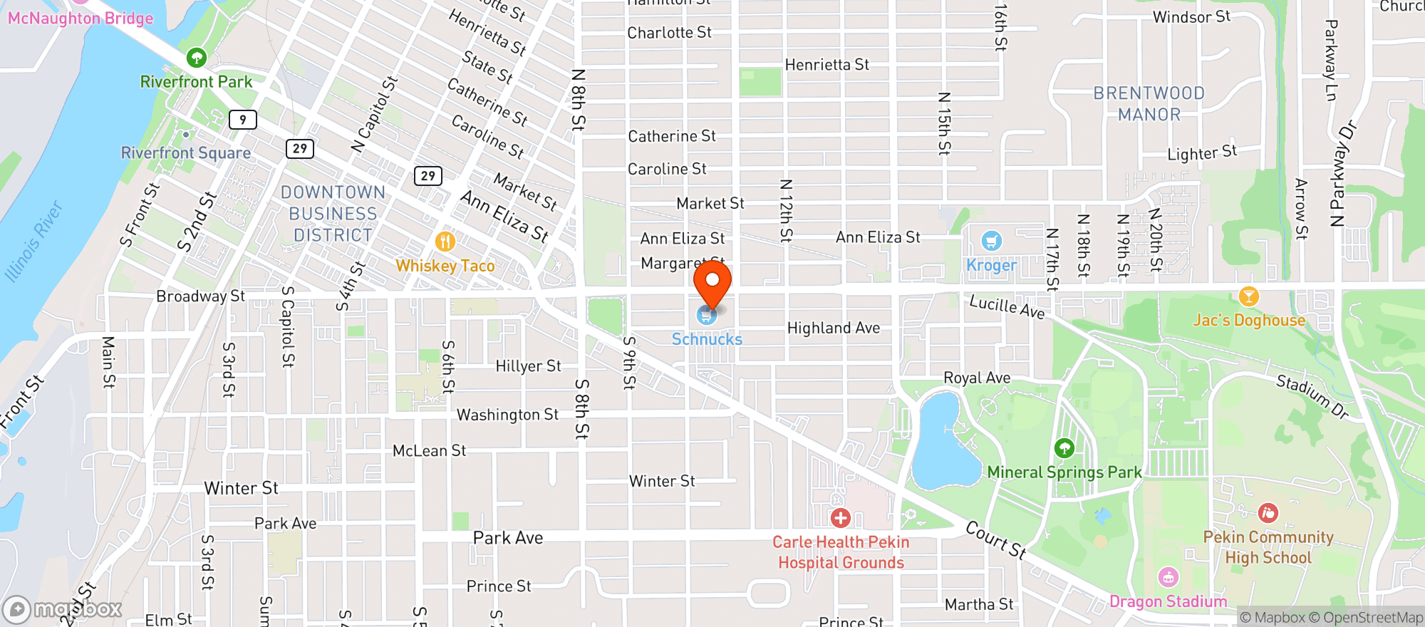 Map showing Schnucks