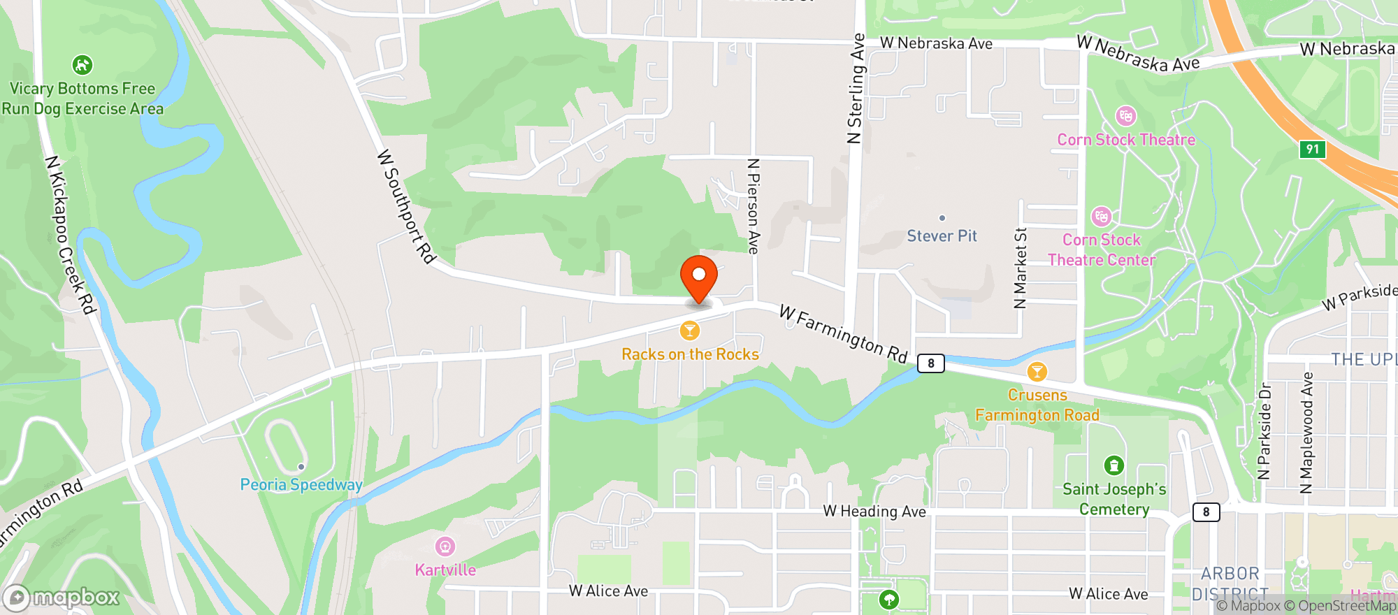 Map showing Jimmy S Bar