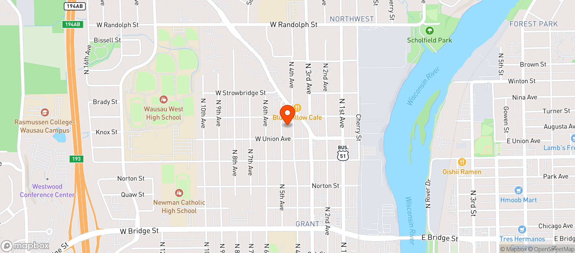 Map showing Juliett