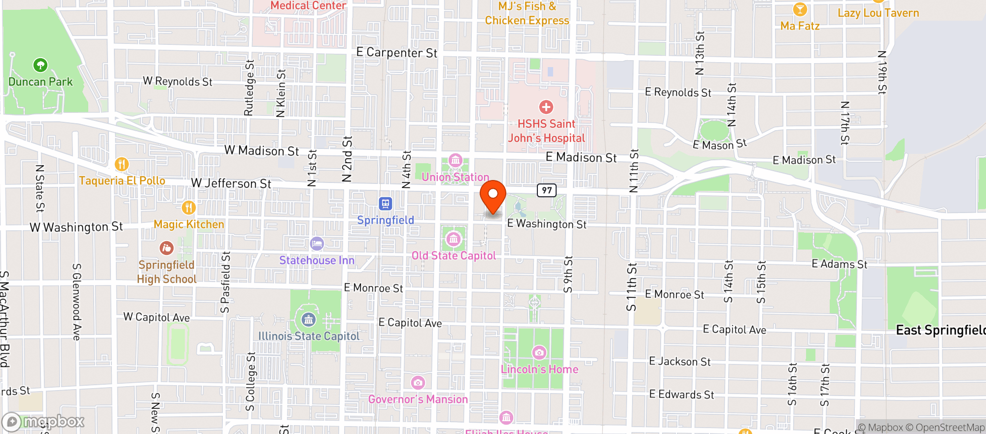 Map showing Anvil & Forge Brewing & Distilling