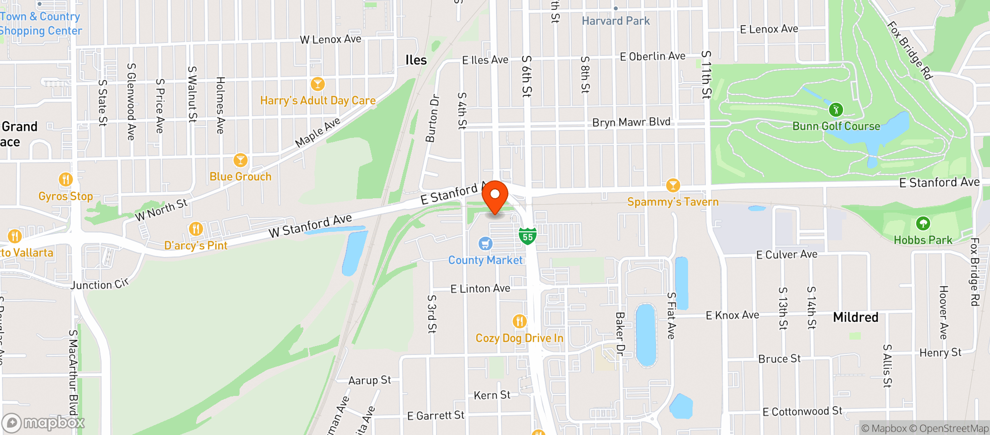 Map showing Always After 5