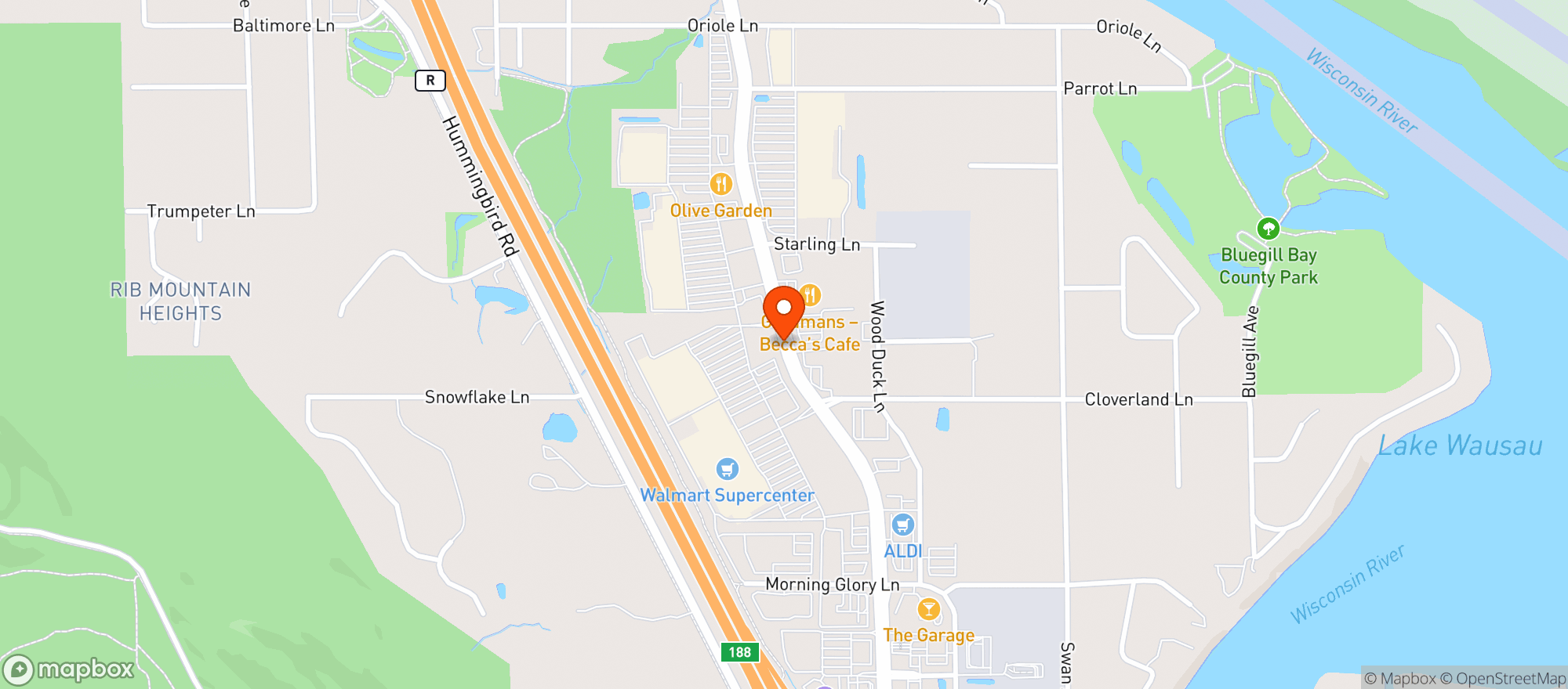 Map showing Sams Club