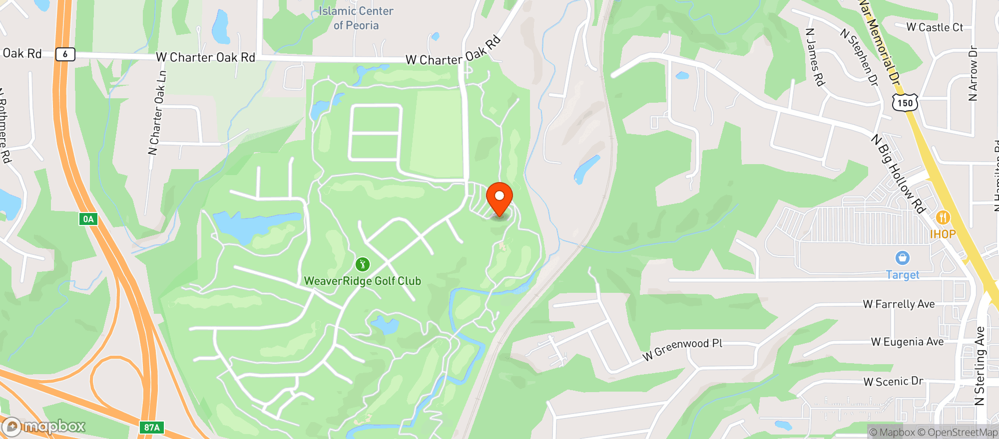 Map showing Weaver Ridge Golf Club