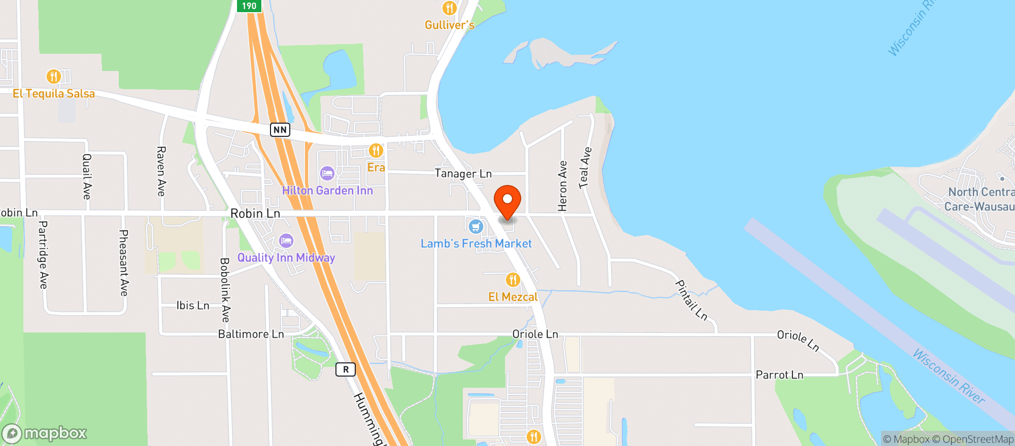 Map showing Glass Nickel Pizza Co