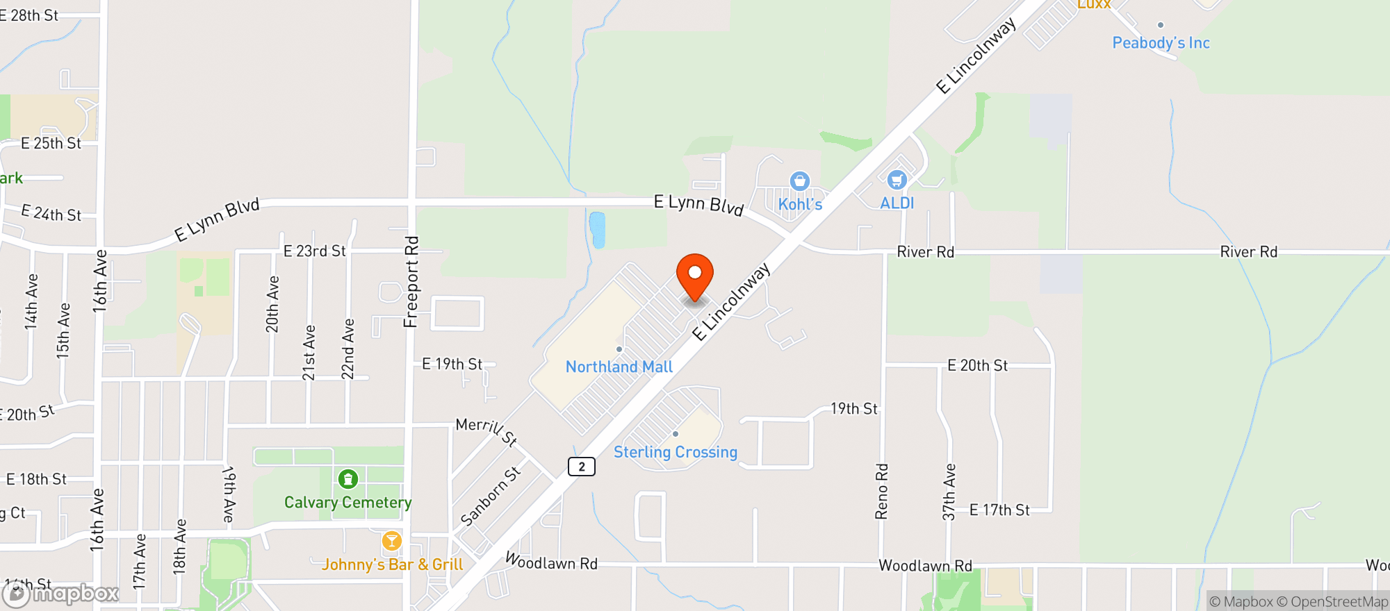 Map showing Liquor N Wine - Sterling