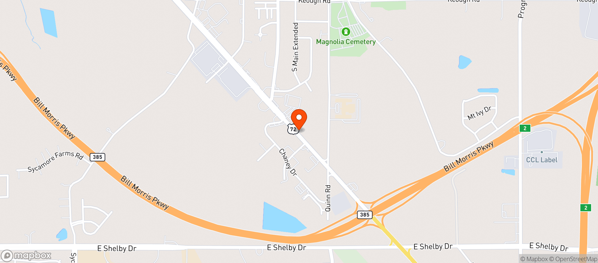 Map showing Guff's Wine and Liquors