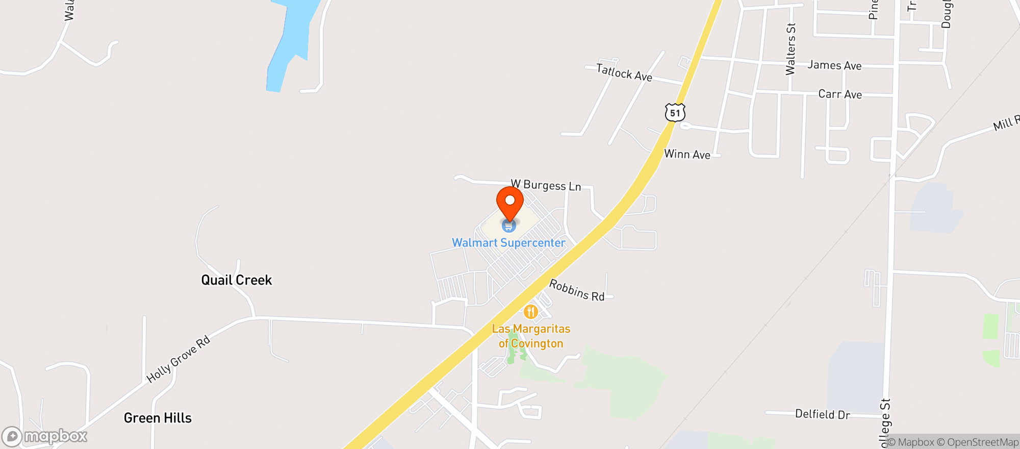 Map showing Walmart Supercenter