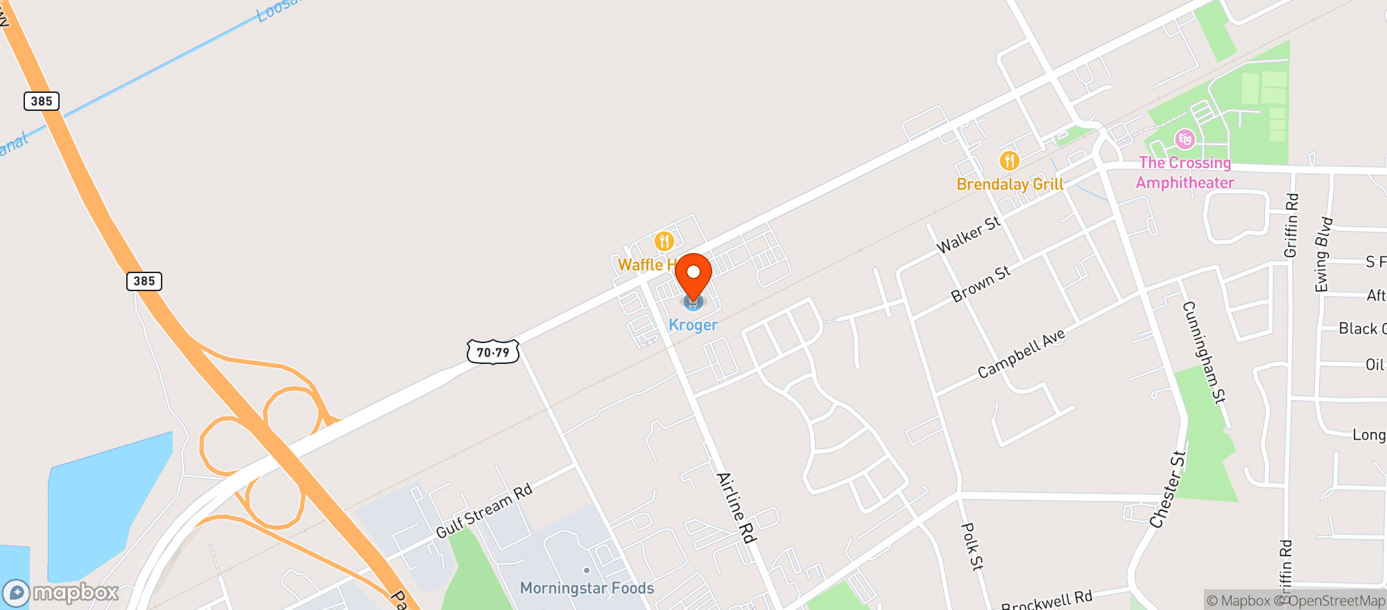 Map showing Kroger