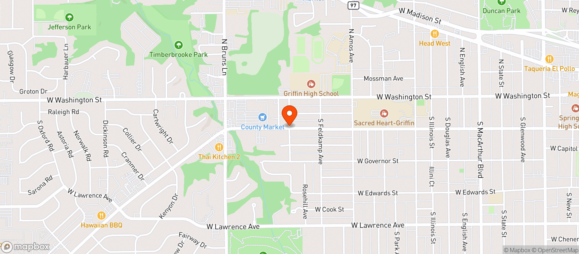 Map showing Shamrock