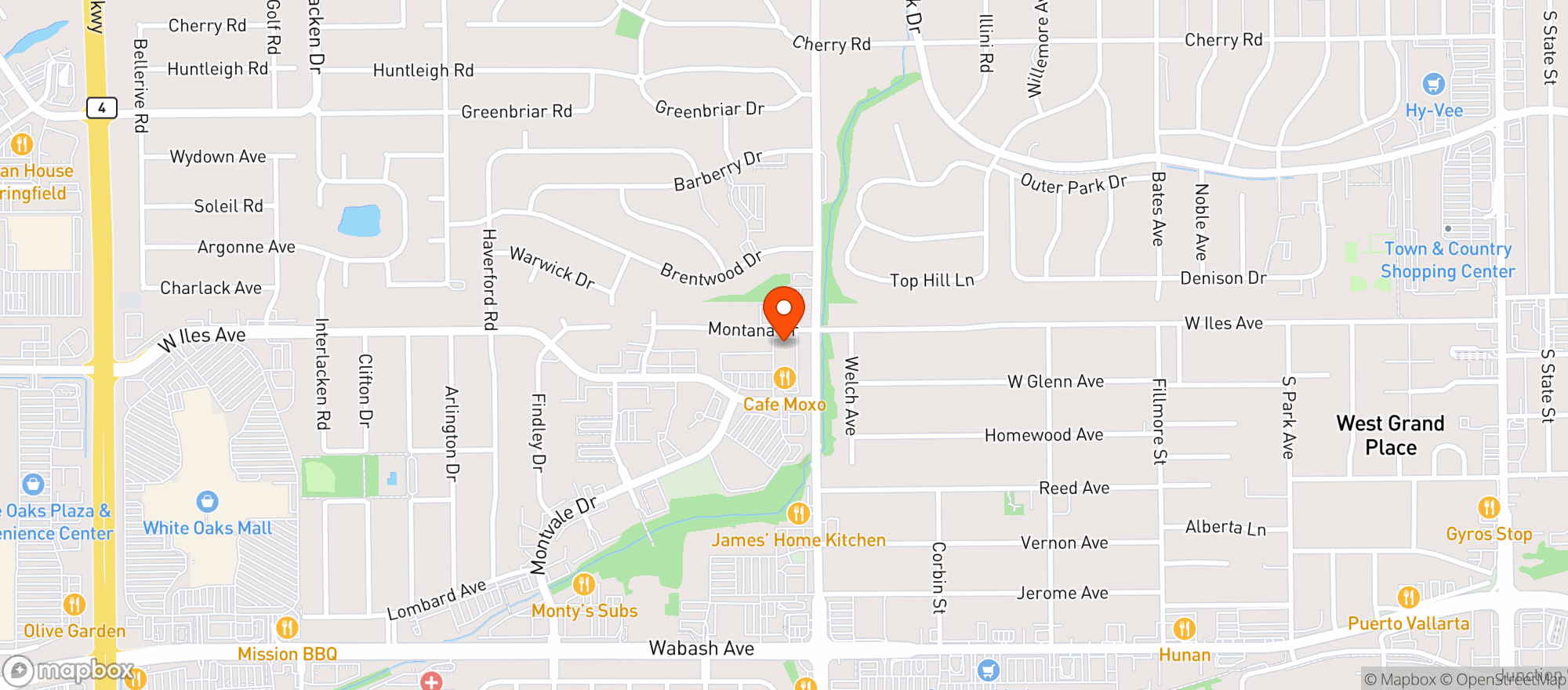Map showing Corkscrew The - Springfield