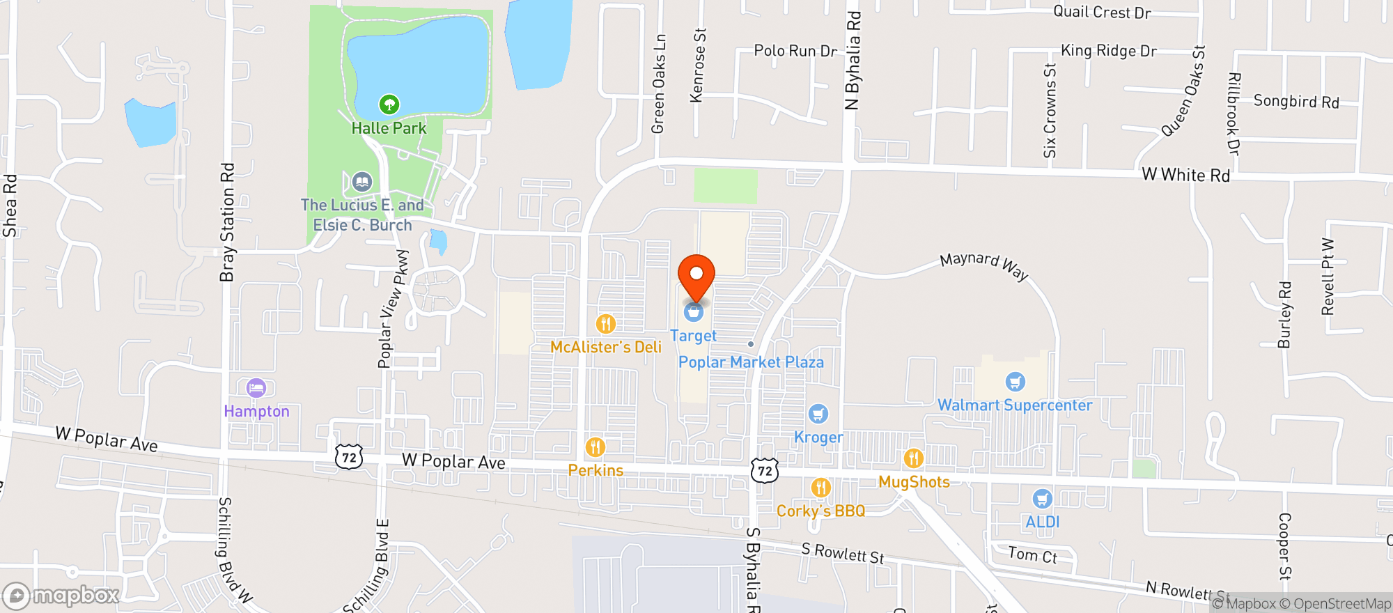 Map showing Target