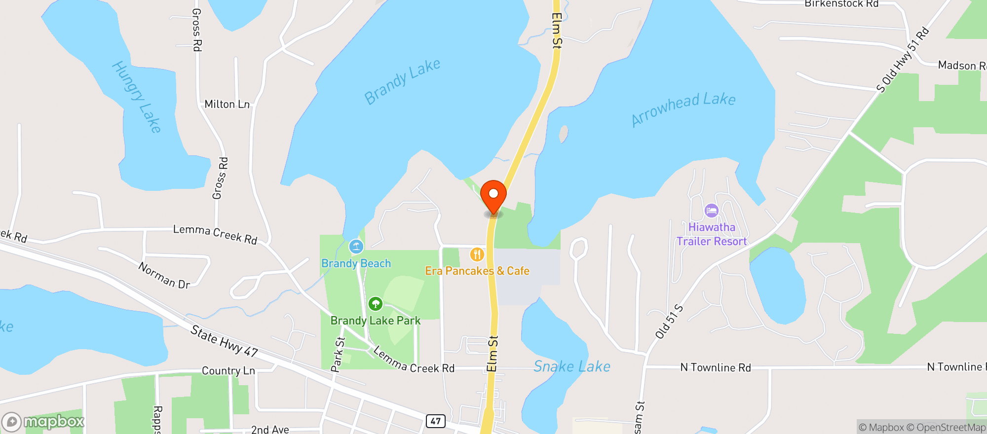 Map showing BP Brandy Lake