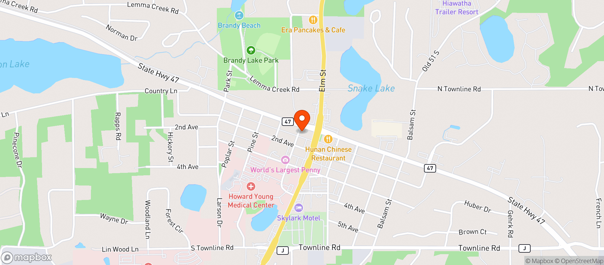 Map showing Clubhouse The