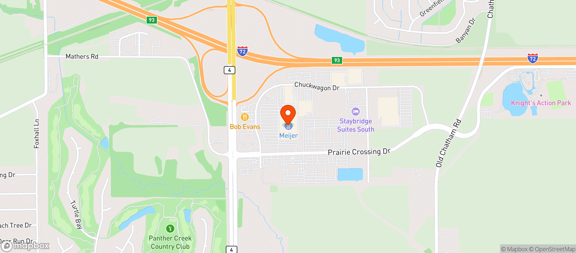 Map showing Meijer