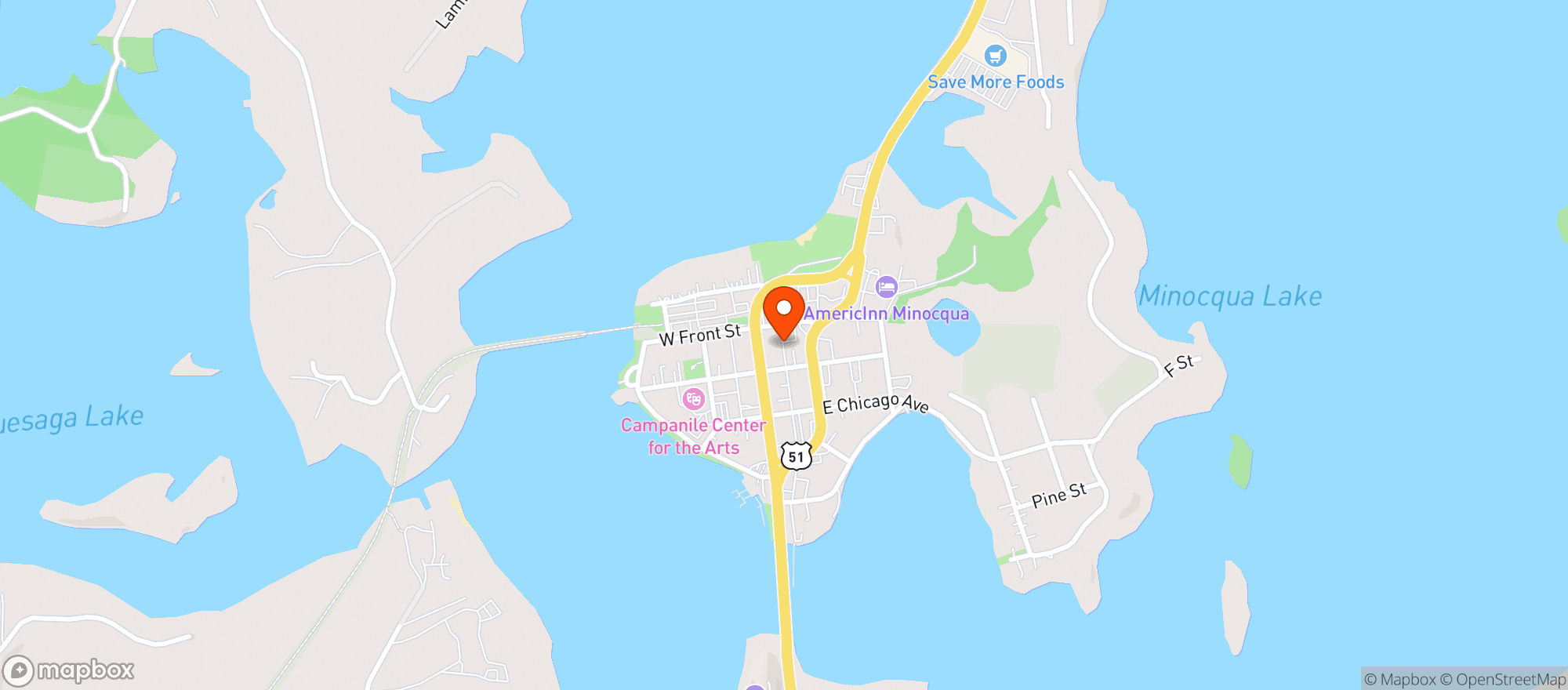 Map showing Save More Marketplace
